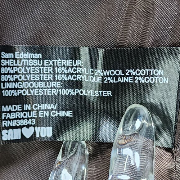 Sam Edelman Womens Tweed Coat With Gold Button Accents - X-Large - Picture 11 of 15